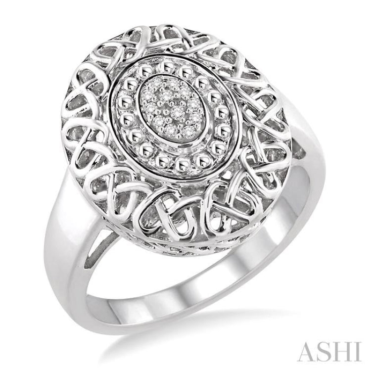 1/20 Ctw Round Cut Diamond Fashion Ring in Sterling Silver