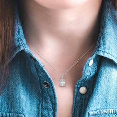 1 Ctw Baguette & Round Cut Fusion Diamond Pendant With Chain in 14K White and Rose Gold