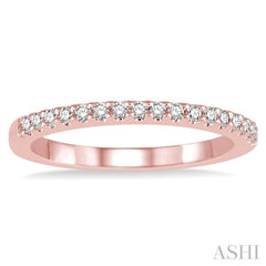 1/6 Ctw Round Cut Diamond Wedding Band in 14K Rose Gold