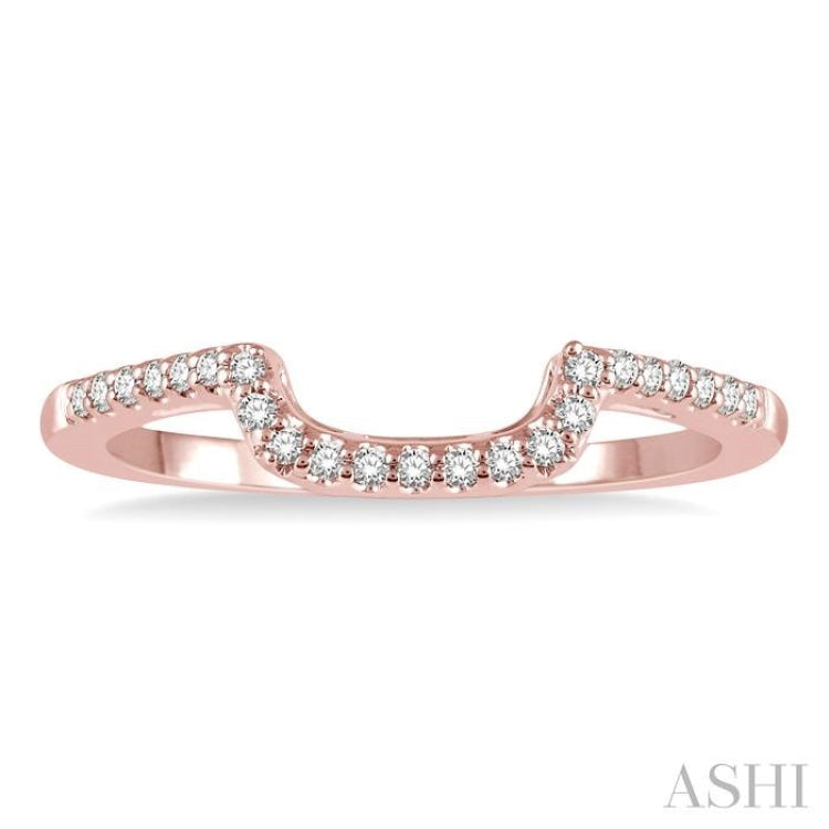 1/5 Ctw Round Cut Diamond Wedding Band in 14K Rose Gold