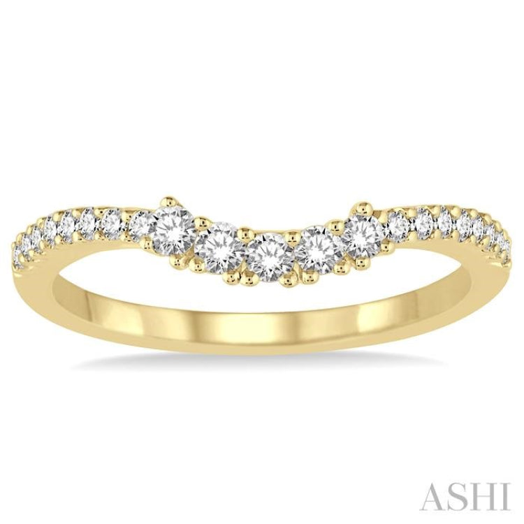 1/3 Ctw Round Diamond Wedding Band in 14K Yellow Gold