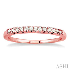 1/10 Ctw Round Cut Diamond Wedding Band in 14K Rose Gold