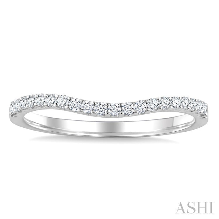 1/5 Ctw Round Diamond Wedding Band in 14K White Gold