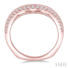 1/4 Ctw Round Cut Diamond Wedding Band in 14K Rose Gold