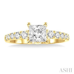 1/3 Ctw Diamond Semi-Mount Engagement Ring in 14K Yellow Gold