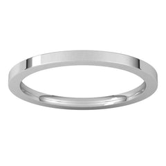 14K White Gold 1.5 mm Comfort-Fit Flat Band Size 5.5