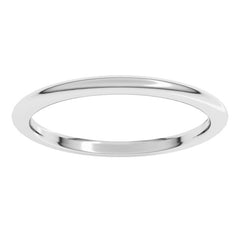 14K White Gold 1.5 mm Comfort-Fit Half Round Band Size 5.5