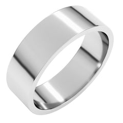 14K White Gold 6 mm Flat Band Size 10