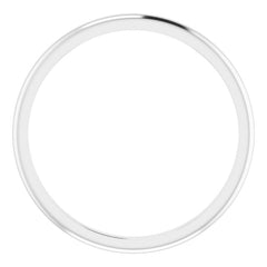 14K White Gold 1.5 mm Half Round Band Size 8