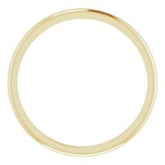 14K Yellow Gold 1.5 mm Half Round Band Size 8