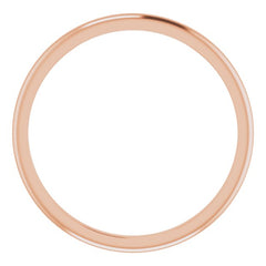 14K Rose Gold 1.5 mm Half Round Band Size 7.5