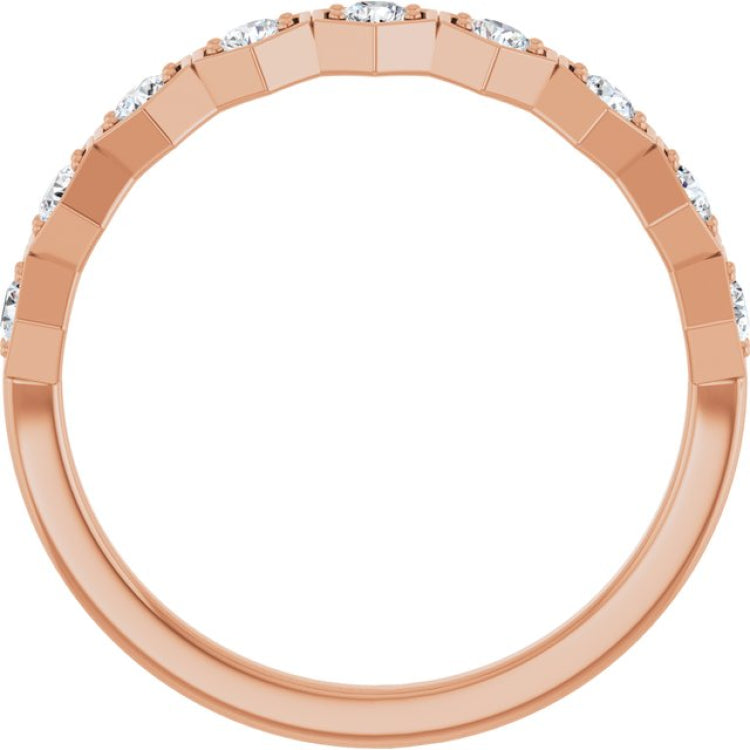 14K Rose Gold 1/3 CTW Natural Diamond Stackable Ring