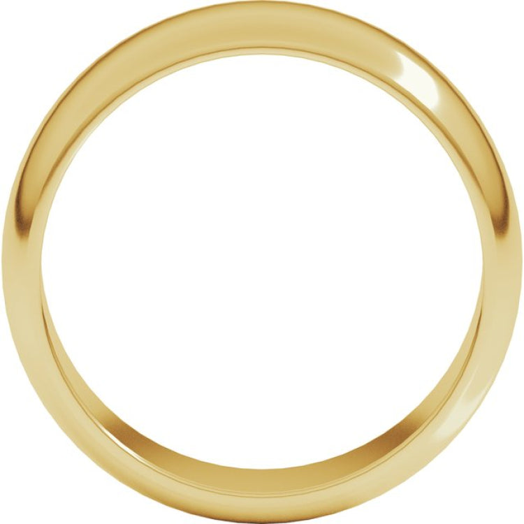 14K Yellow Gold 7 mm Half Round Band Size 7