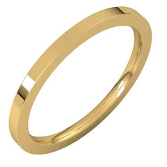 14K Yellow Gold 1.5 mm Comfort-Fit Flat Band Size 7