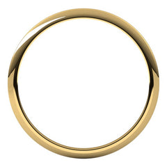 14K Yellow Gold 1 mm Half Round Band Size 8