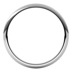 10K White Gold 1 mm Half Round Band Size 7