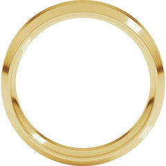 14K Yellow Gold 6 mm Beveled-Edge Comfort-Fit Flat Band Size 10.5