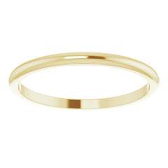 10K Yellow Gold 1.5 mm Half Round Band Size 5.5