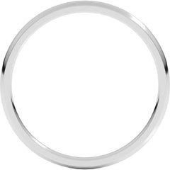 14K White Gold 1.5 mm Lightweight Comfort-Fit Half Round Band Size 4.5
