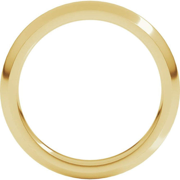10K Yellow Gold 3 mm Comfort-Fit Half Round Band Size 4.5