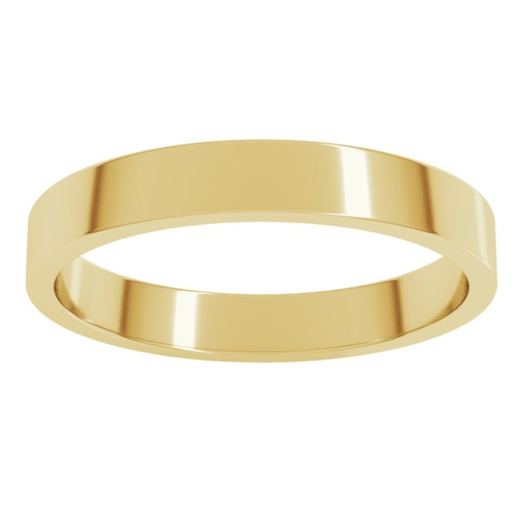 10K Yellow Gold 3 mm Flat Band Size 11