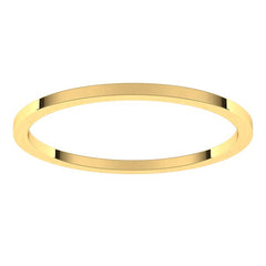14K Yellow Gold 1 mm Flat Band Size 11