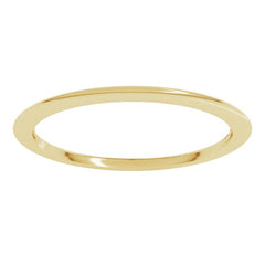 14K Yellow Gold 1 mm Comfort-Fit Half Round Band Size 7