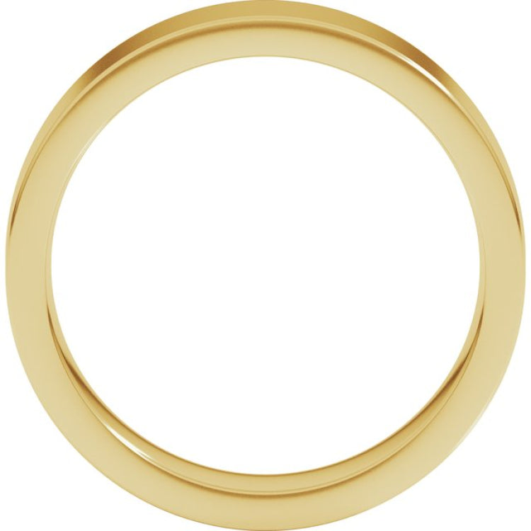 14K Yellow Gold 5 mm Comfort-Fit Flat Band Size 10