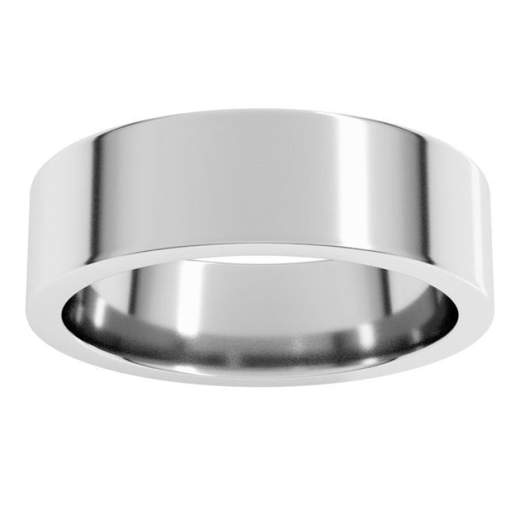 Platinum 6 mm Comfort-Fit Flat Band Size 8.5