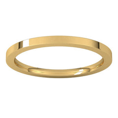 18K Yellow Gold 1.5 mm Comfort-Fit Flat Band Size 6.5