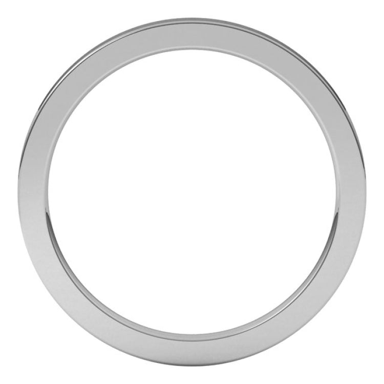 14K White Gold 1.5 mm Comfort-Fit Flat Band Size 8