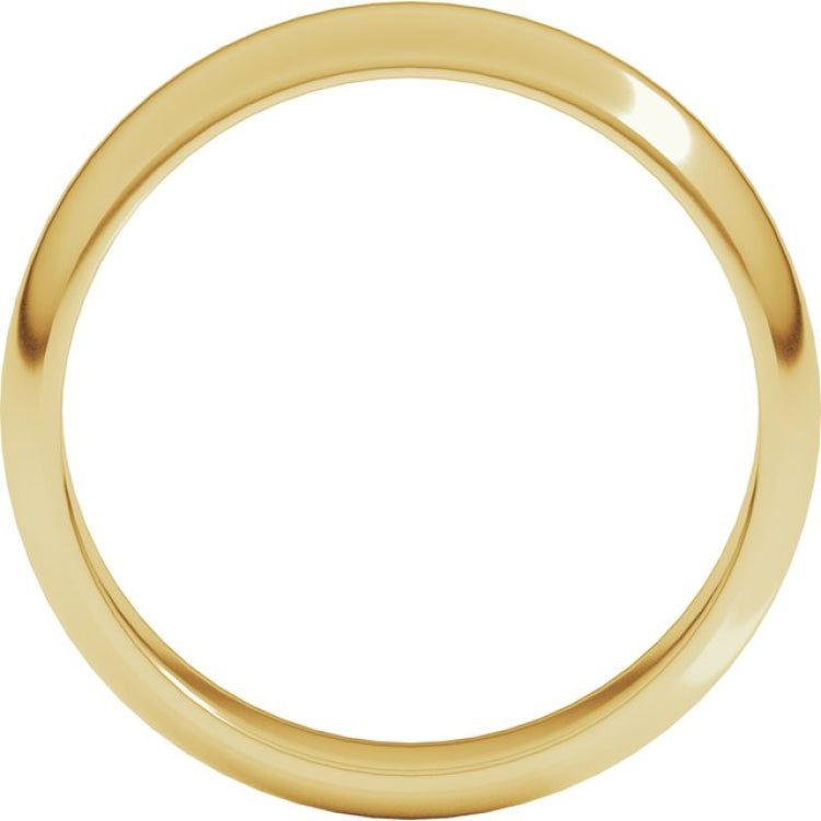 18K Yellow Gold 5 mm Half Round Band Size 11