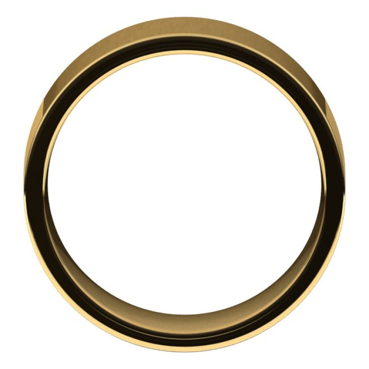 14K Yellow Gold 8 mm Lightweight Comfort-Fit Flat Band Size 11