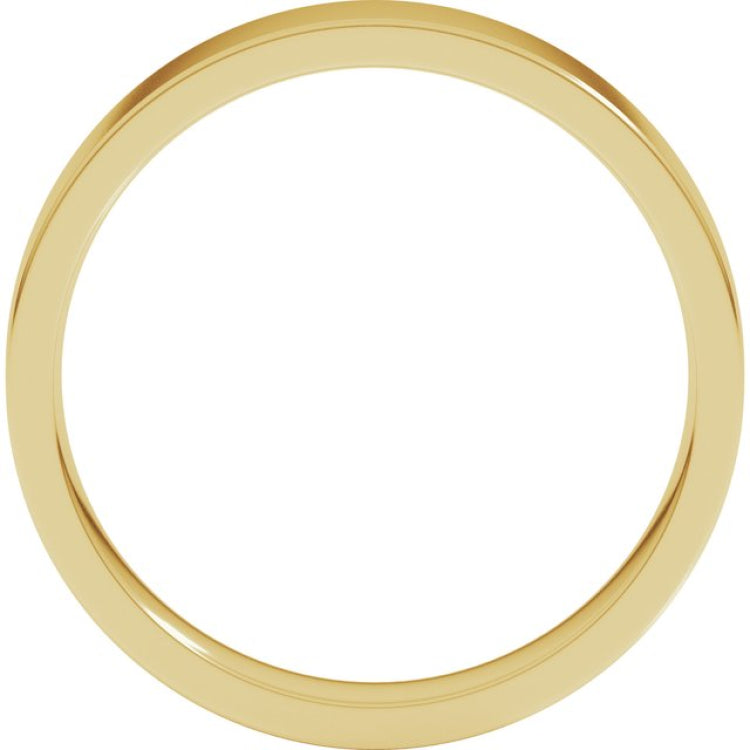 14K Yellow Gold 4 mm Lightweight Comfort-Fit Flat Band Size 10.5