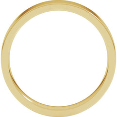 14K Yellow Gold 4 mm Lightweight Comfort-Fit Flat Band Size 5