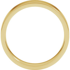 14K Yellow Gold 5 mm Lightweight Comfort-Fit Flat Band Size 5.5