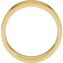 14K Yellow Gold 7 mm Lightweight Comfort-Fit Flat Band Size 7