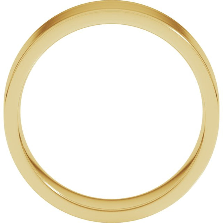14K Yellow Gold 7 mm Lightweight Comfort-Fit Flat Band Size 9