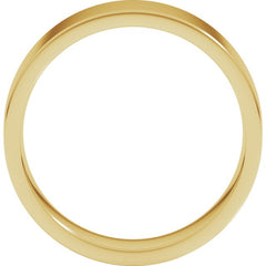 14K Yellow Gold 6 mm Lightweight Comfort-Fit Flat Band Size 10.5