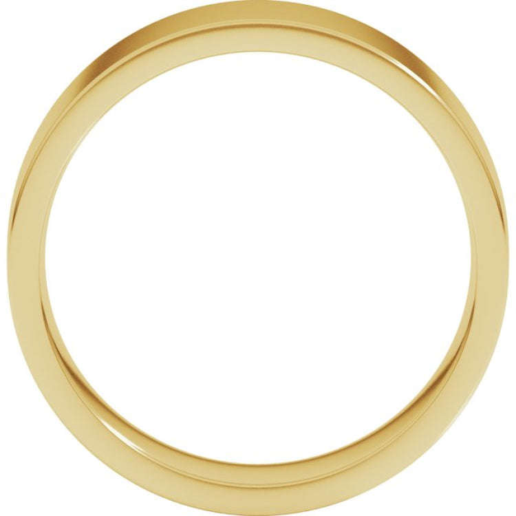 14K Yellow Gold 6 mm Lightweight Comfort-Fit Flat Band Size 6