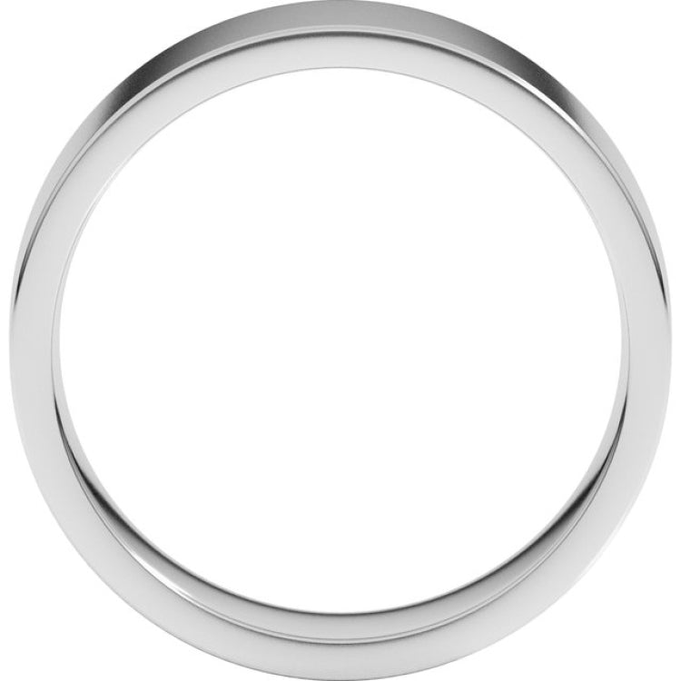 14K White Gold 6 mm Lightweight Comfort-Fit Flat Band Size 8.5