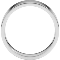 14K White Gold 6 mm Lightweight Comfort-Fit Flat Band Size 8.5