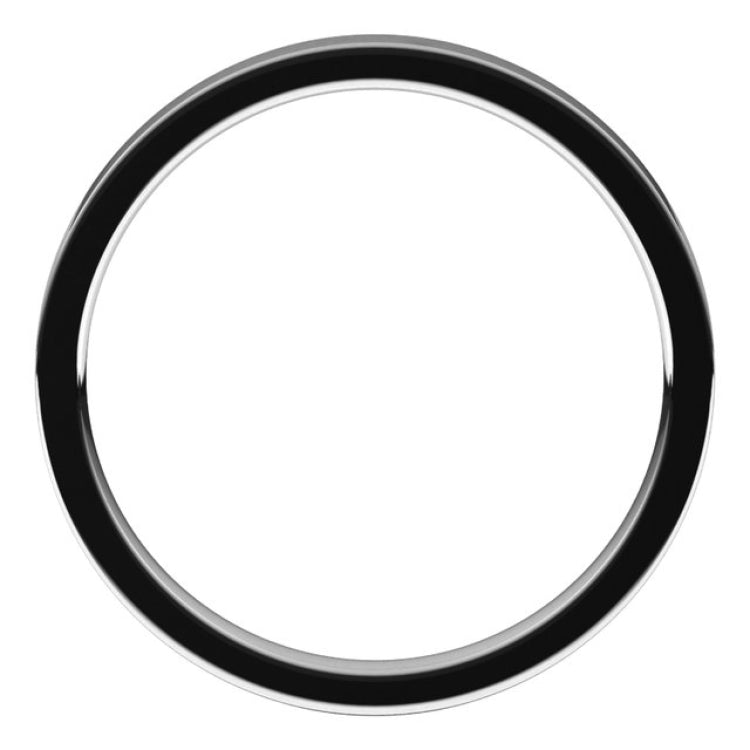 14K White Gold 2 mm Lightweight Comfort-Fit Flat Band Size 4