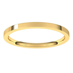 14K Yellow Gold 1.5 mm Lightweight Comfort-Fit Flat Band Size 5.5