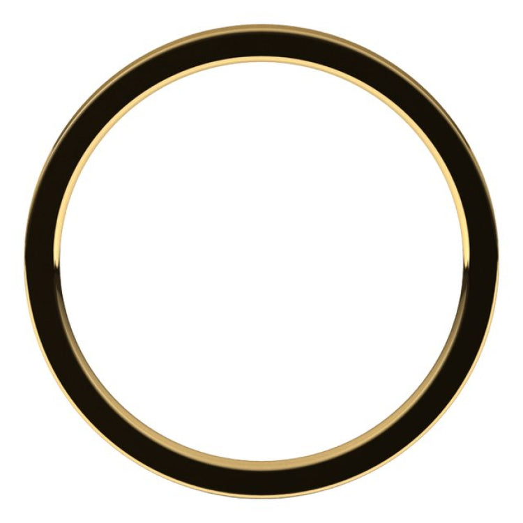 14K Yellow Gold 1.5 mm Flat Comfort Fit Light Band Size 7