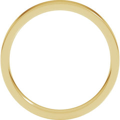 14K Yellow Gold 3 mm Flat Comfort Fit Light Band Size 9.5