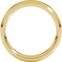 14K Yellow Gold 5 mm Beveled-Edge Comfort-Fit Flat Band Size 9.5