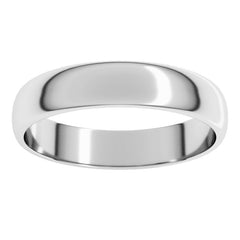 Platinum 4 mm Lightweight Half Round Band Size 16
