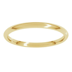 10K Yellow Gold 1.5 mm Lightweight Comfort-Fit Half Round Band Size 5