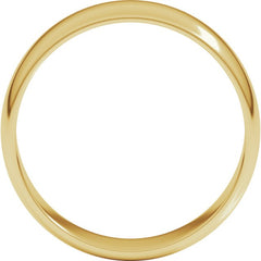 10K Yellow Gold 6 mm Lightweight Half Round Band Size 8.5